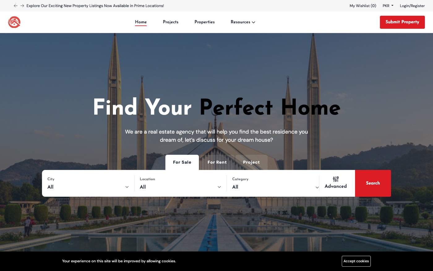 ZameenAlert website
